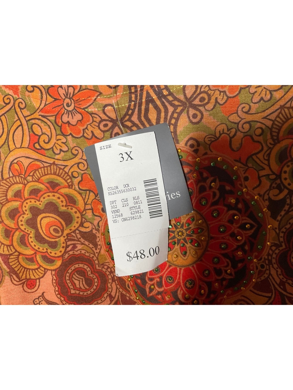 < NWT Liz & Me Collectors Series Plus Size Boho Pattern Top > - Picture 3 of 4